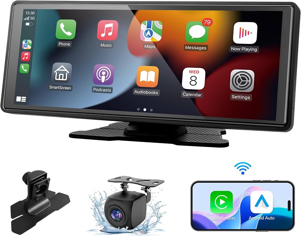 NAVIGAȚIE AUTO CARPLAY / ANDROID AUTO 10.26 INCH cu TOUCHSCREEN, WIRELESS , MIRRORLINK, BLUETOOTH + camera marsarier - RelaxU.ro