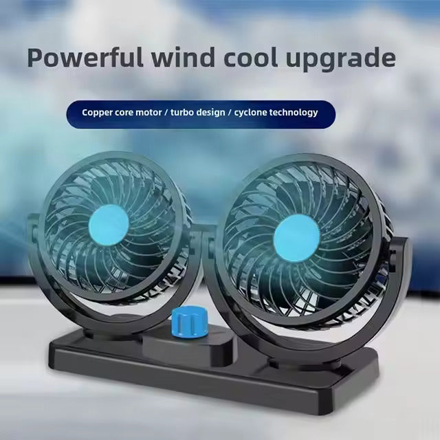 Ventilator Auto Dublu, 2 Trepte viteza, Rotire 360° RelaxU ©