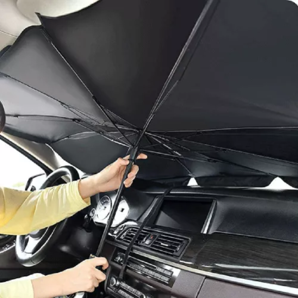 Parasolar Auto Pliabil Tip Umbrela Cu Husa 140x78cm RelaxU©