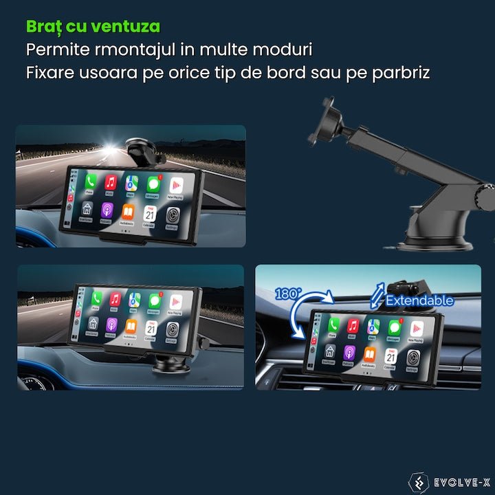 NAVIGAȚIE AUTO CARPLAY / ANDROID AUTO 10.26 INCH cu TOUCHSCREEN, WIRELESS , MIRRORLINK, BLUETOOTH + camera marsarier - RelaxU.ro