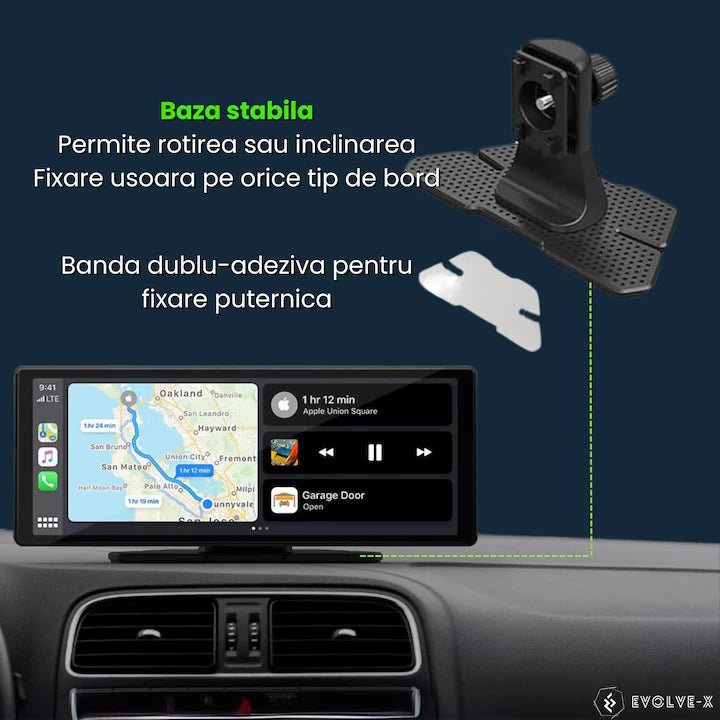 NAVIGAȚIE AUTO CARPLAY / ANDROID AUTO 10.26 INCH cu TOUCHSCREEN, WIRELESS , MIRRORLINK, BLUETOOTH + camera marsarier - RelaxU.ro