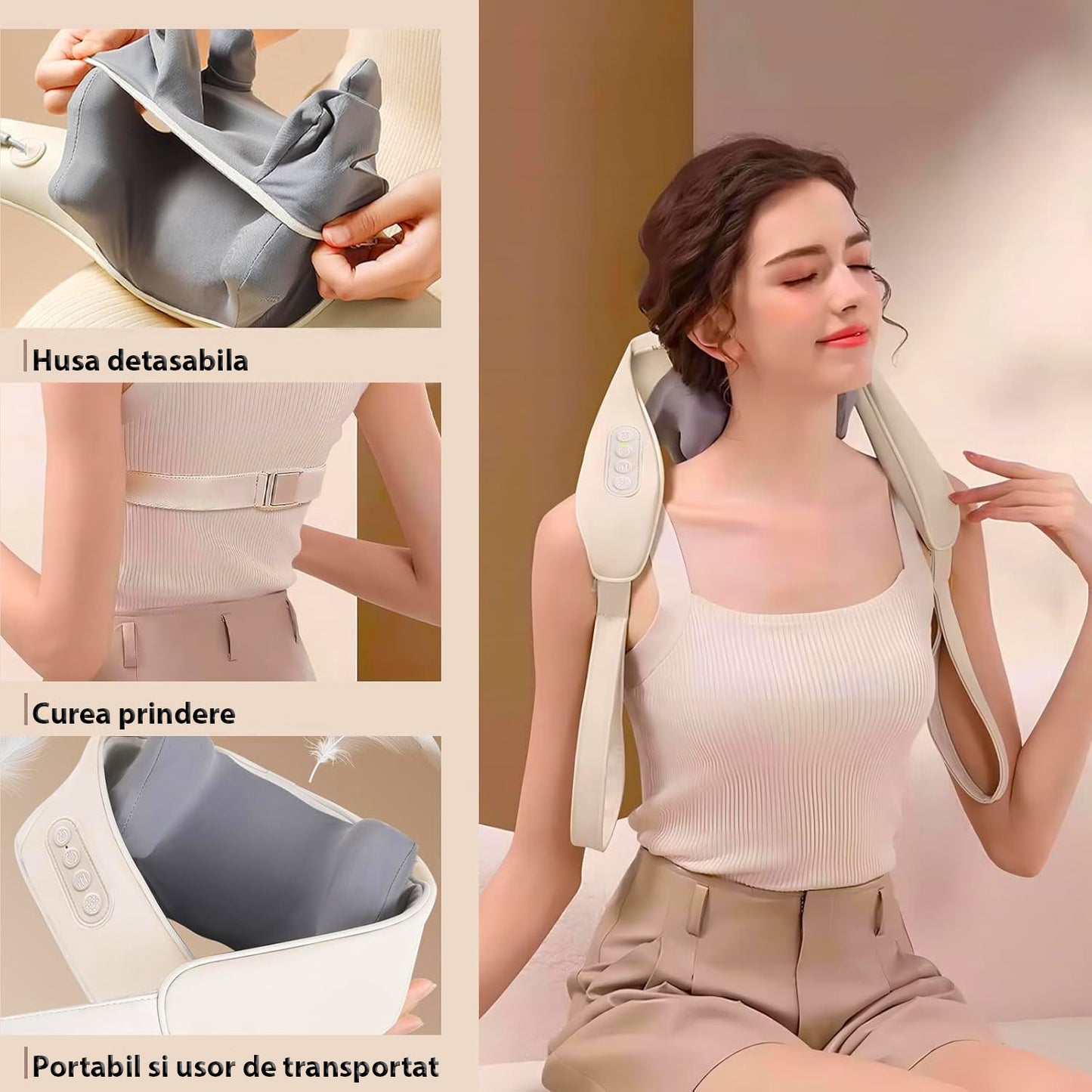 Aparat Masaj RelaxU® pentru Relaxare Musculara, Functie Incalzire