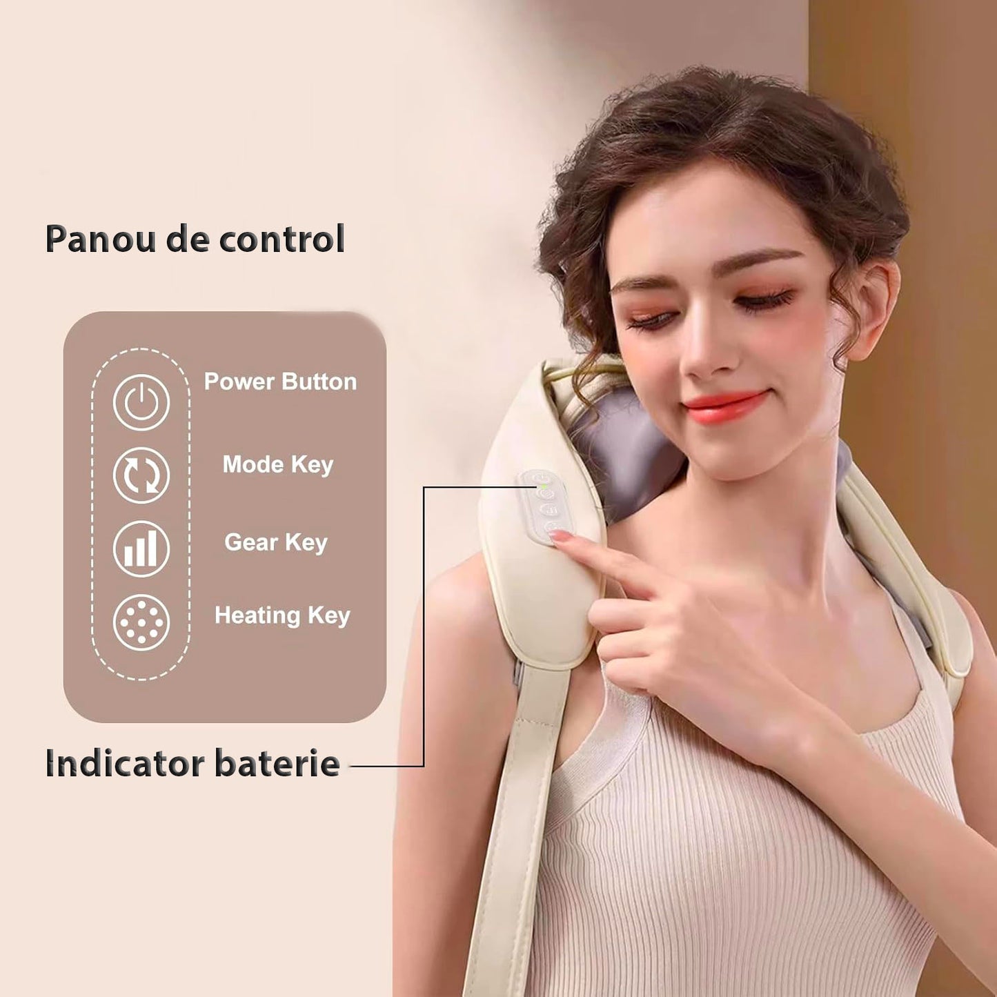 Aparat Masaj RelaxU® pentru Relaxare Musculara, Functie Incalzire