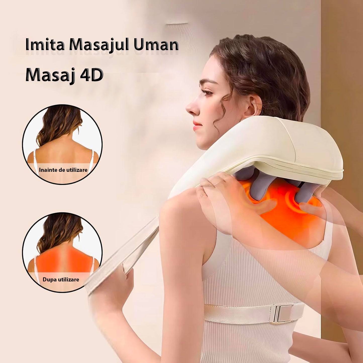 Aparat Masaj RelaxU® pentru Relaxare Musculara, Functie Incalzire