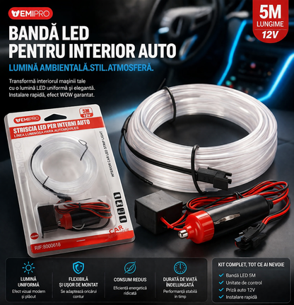 Benzi LED Auto Slim Ambient | lluminare Modernă