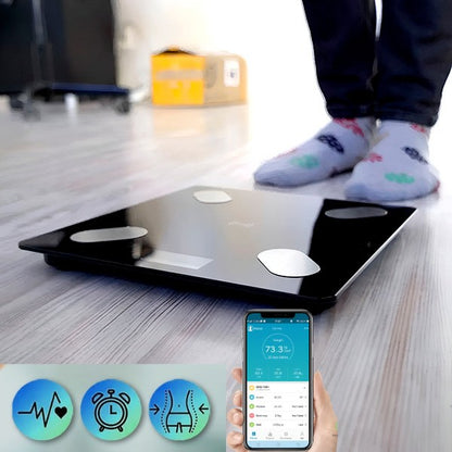 RelaxU интелигентна везна за телесна диагностика, USB зареждане, Bluetooth връзка