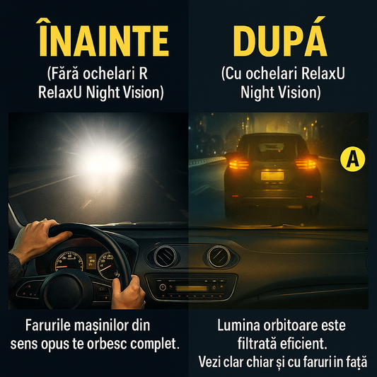 Ochelari Polarizați NightView® , Claritate și Protecție UV, Siguranta Trafic