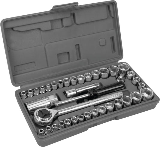 Trusa universala 40 piese chei tubulare si biti ToolFix©