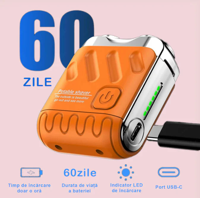 Aparat de Ras Electric RelaxU©,Shaver portabil Compact, Puternic și Elegant - RelaxU.ro