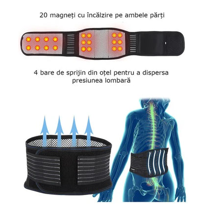 Centura lombara cu magneti si turmalina RelaxU © - RelaxU.ro