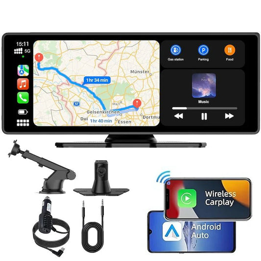 NAVIGAȚIE AUTO CARPLAY / ANDROID AUTO 10.26 INCH cu TOUCHSCREEN, WIRELESS , MIRRORLINK, BLUETOOTH + camera marsarier - RelaxU.ro